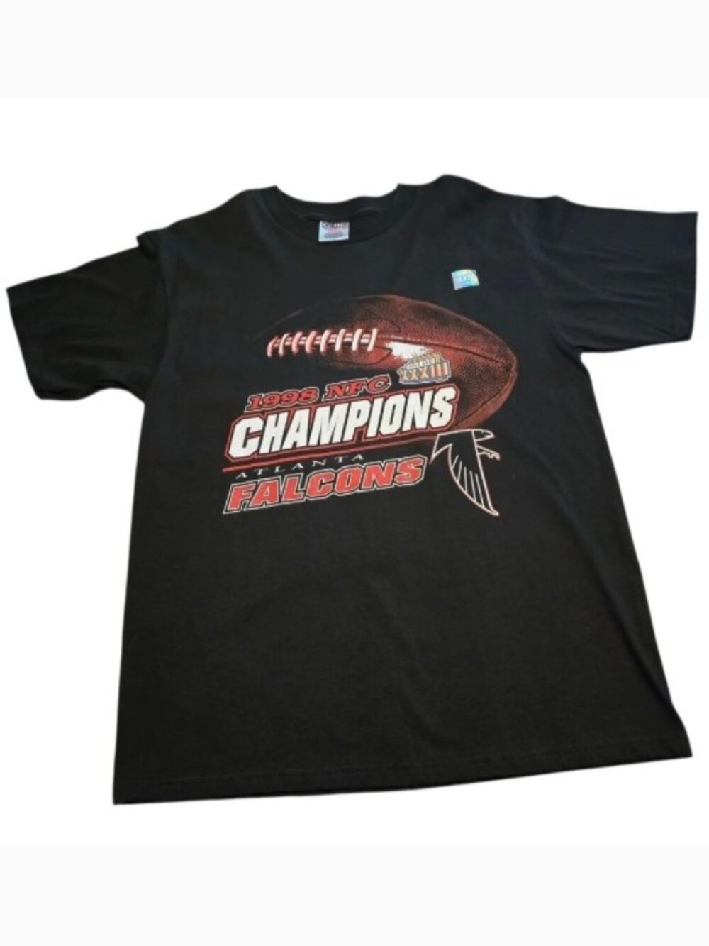 Vintage 1998 Atlanta Falcons NFC Champions T-Shirt Oneita Power-T Size L Cotton
